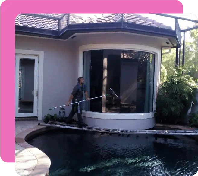 Skilled Professional Cleaning Curved Glass Windows