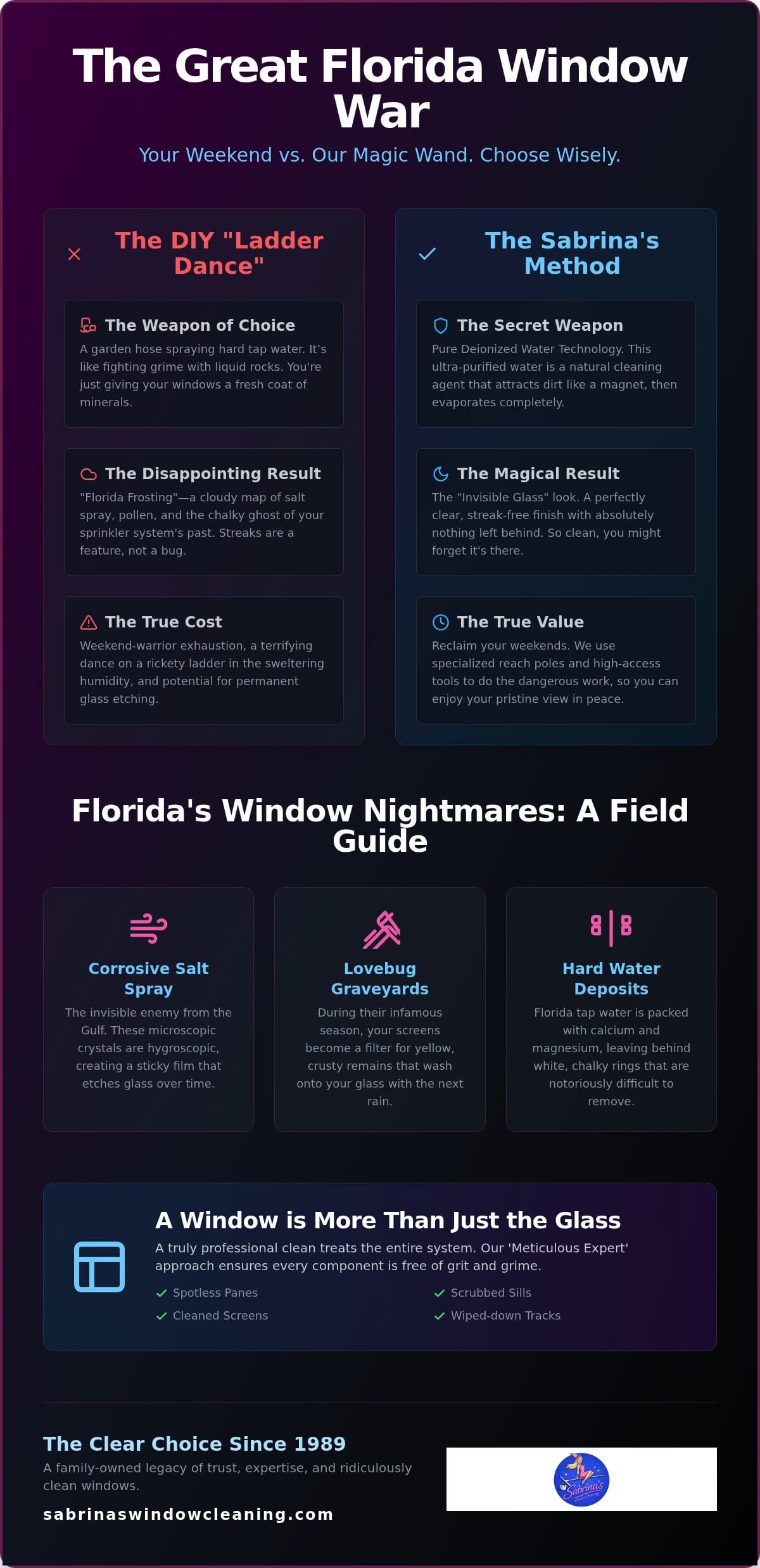 Exterior Window Cleaning Services: Why Your Florida View Deserves Better Than a Garden Hose